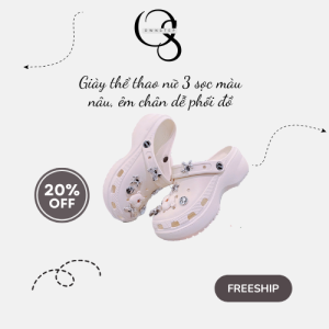 [OWNSTEP] Sục nữ Cross cao cấp đế 5cm nguyên khối, siêu êm chân, tặng kèm charm thời trang xinh sắn.