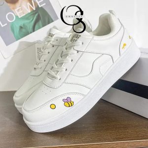 Alternative view of Giày thể thao nữ nhung nâu êm nhẹ, đế cao tôn dáng, phong cách hàn quốc đi cả ngày không đau